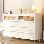 Commode double élégante en pin avec 6 tiroirs