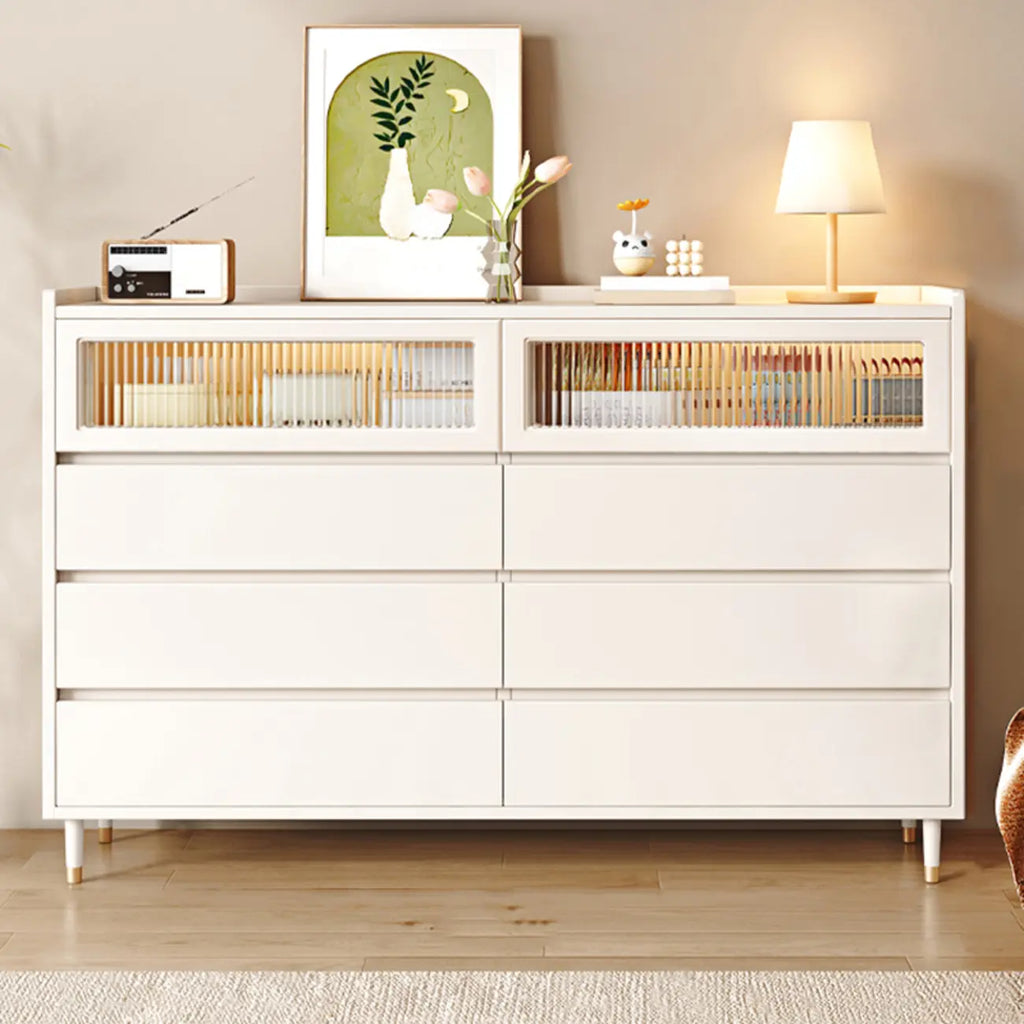 Commode double élégante en pin avec 6 tiroirs