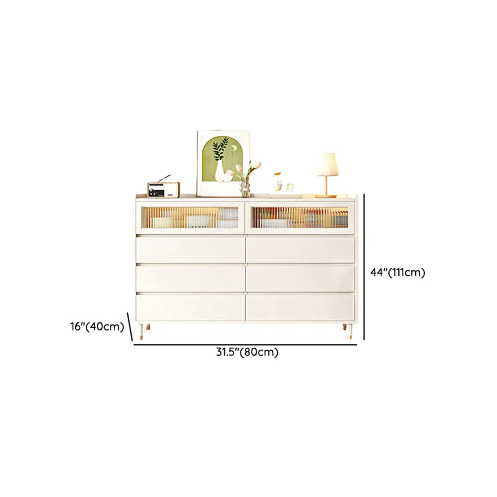 Commode double élégante en pin avec 6 tiroirs