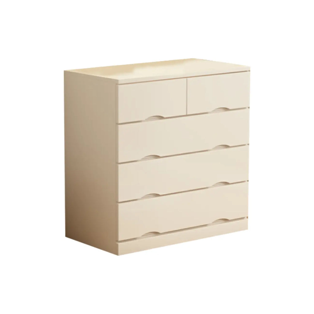 Commode classique en bois blanc avec tiroirs silencieux pour chambre à coucher