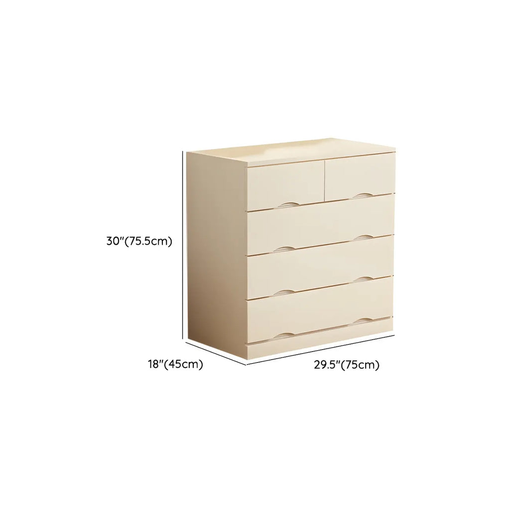 Commode classique en bois blanc avec tiroirs silencieux pour chambre à coucher