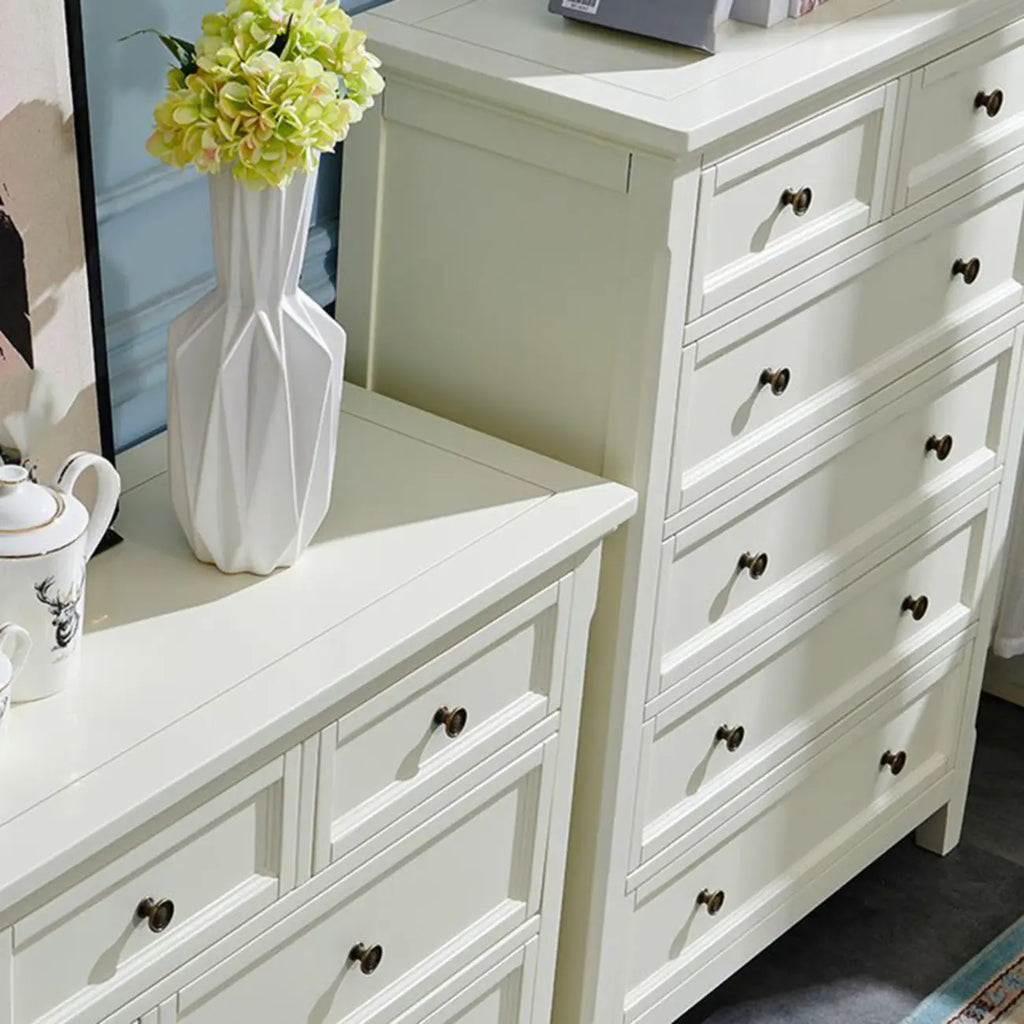 Commode double contemporaine en bois blanc