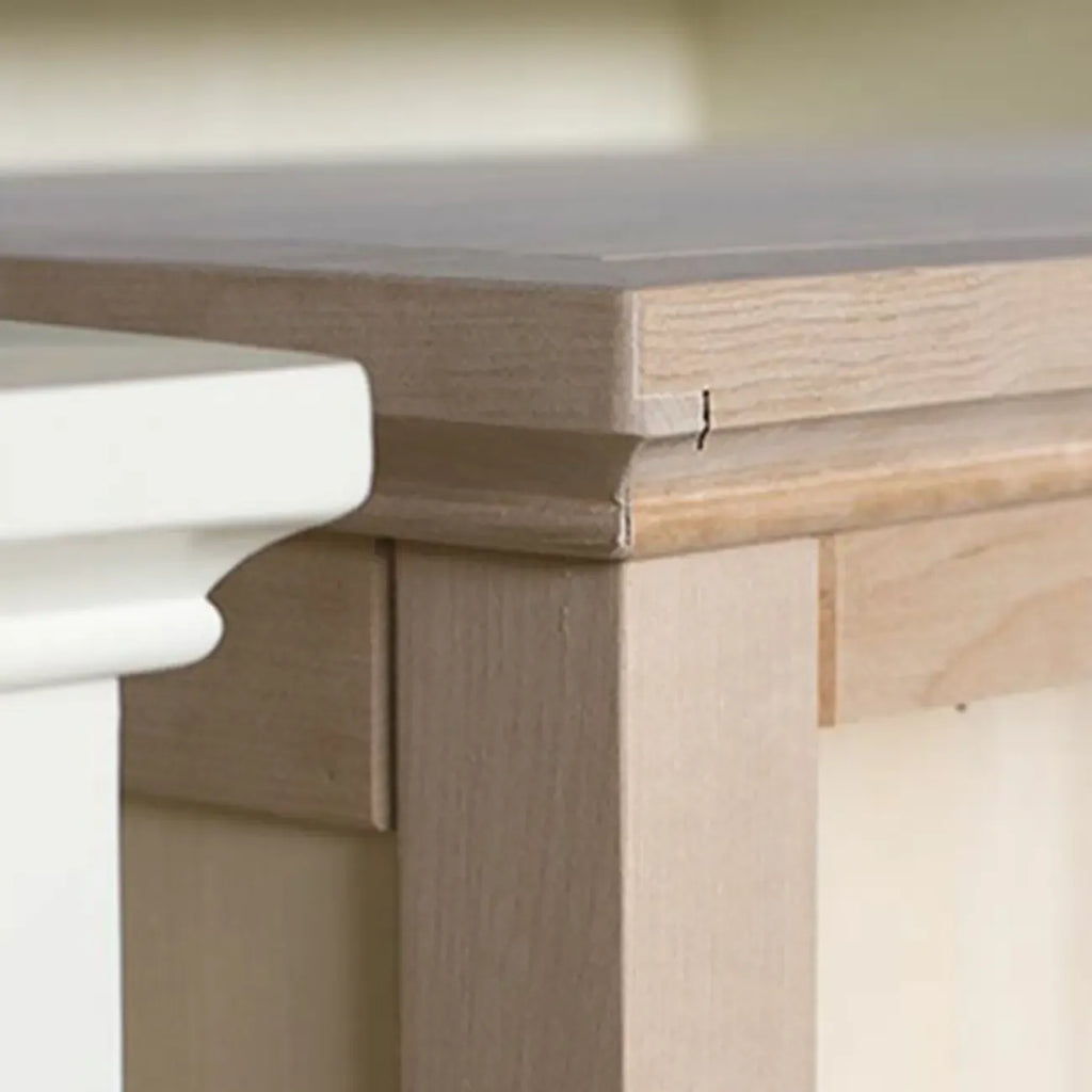 Commode double contemporaine en bois blanc pour chambre à coucher