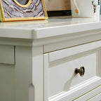 Commode double contemporaine en bois blanc pour chambre à coucher