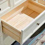 Commode double contemporaine en bois blanc