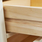Commode double contemporaine en bois blanc pour chambre à coucher
