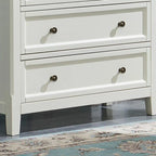 Commode double contemporaine en bois blanc pour chambre à coucher