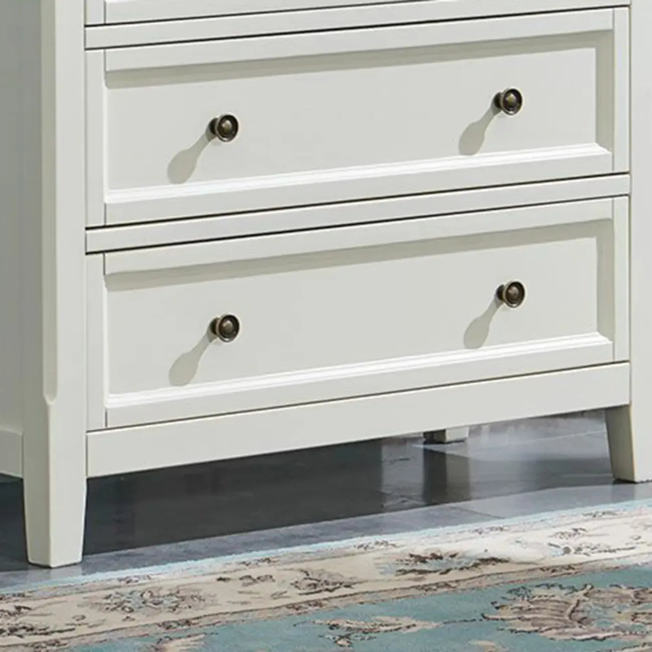 Commode double contemporaine en bois blanc