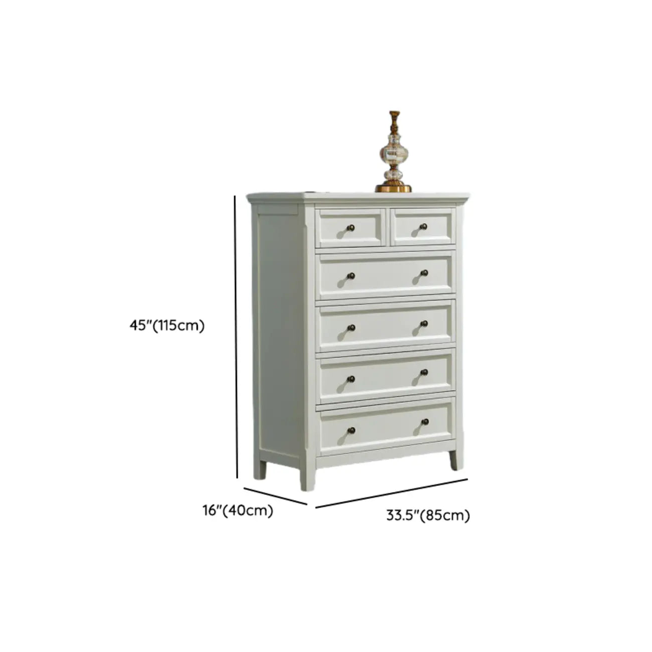Commode double contemporaine en bois blanc
