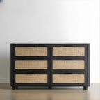 Commode moderne en bois noir avec miroir pour salle de bain