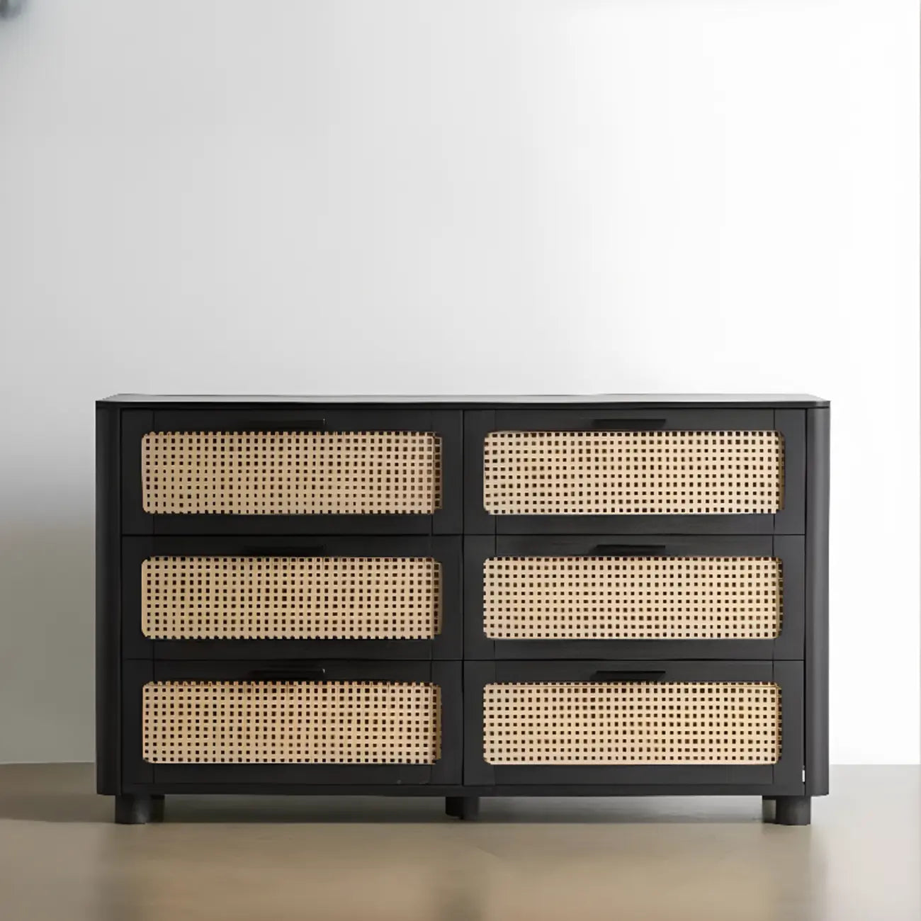 Commode moderne en bois noir avec miroir pour salle de bain