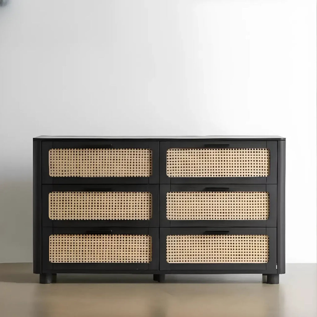 Commode moderne en bois noir avec miroir pour salle de bain