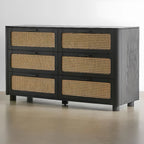 Commode moderne en bois noir avec miroir pour salle de bain