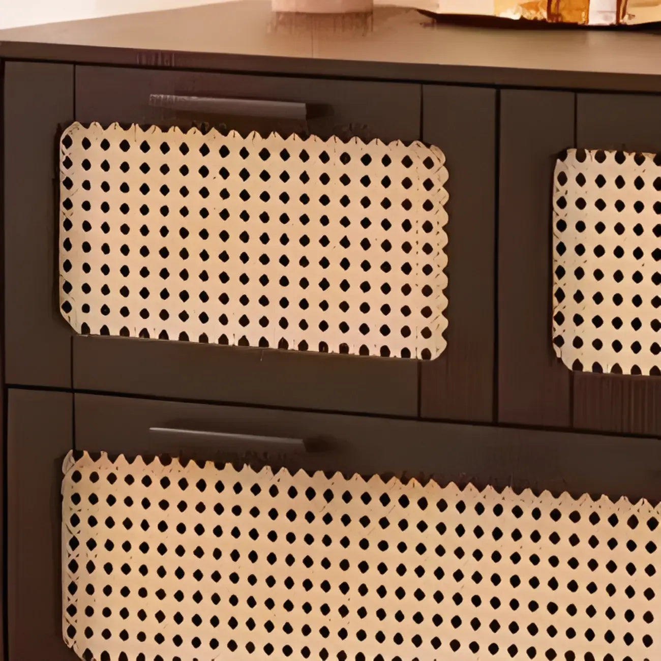 Commode moderne en bois noir avec miroir pour salle de bain