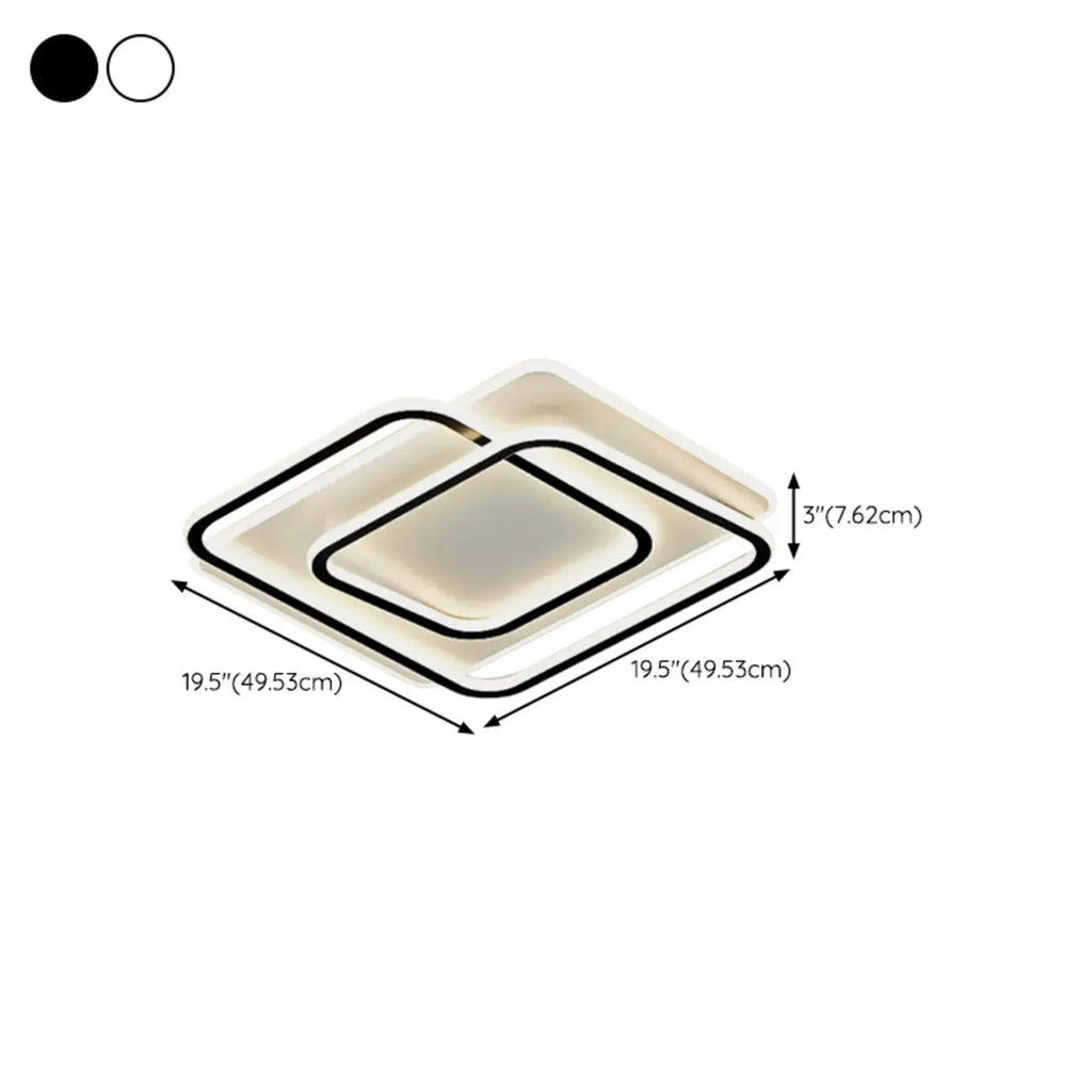Plafonnier LED encastré moderne avec variateur à trois niveaux