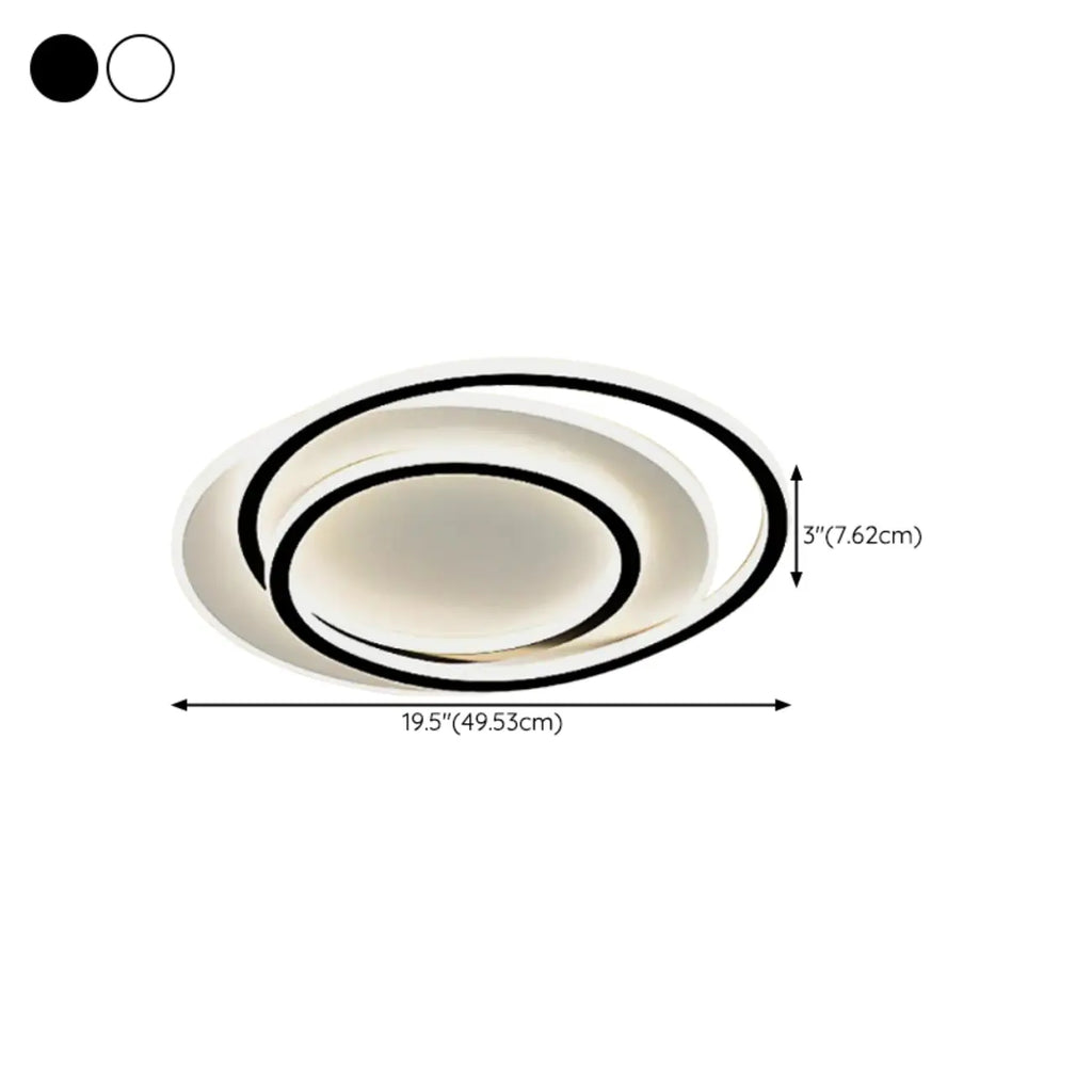 Plafonnier LED encastré moderne avec variateur à trois niveaux