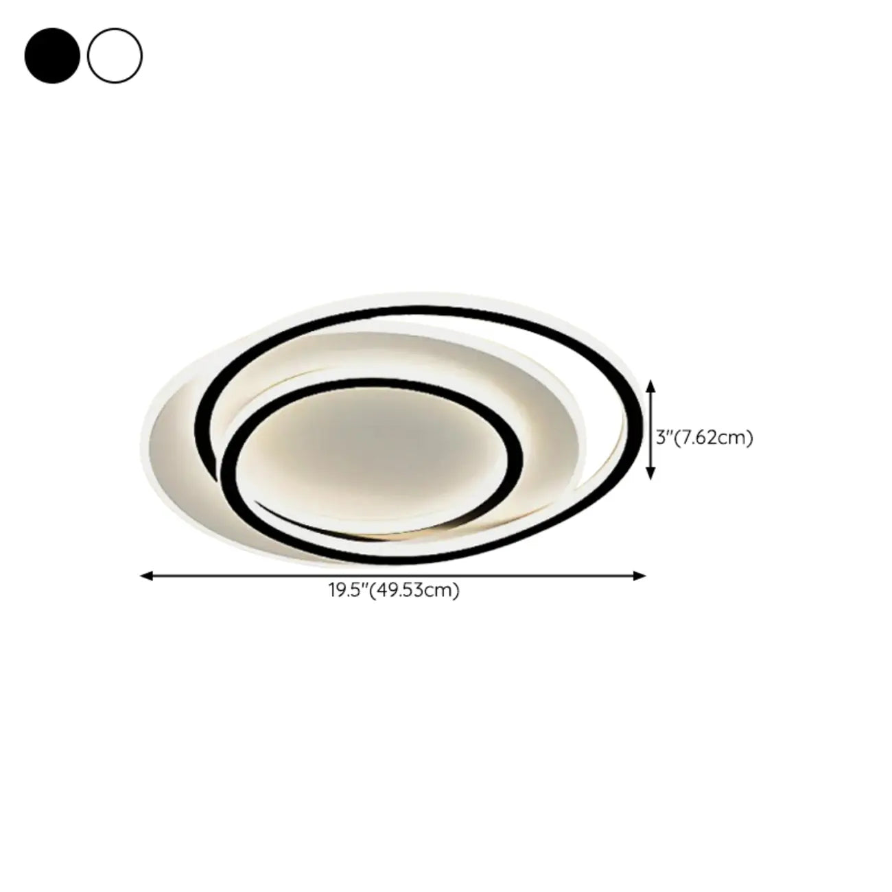 Plafonnier LED encastré moderne avec variateur à trois niveaux