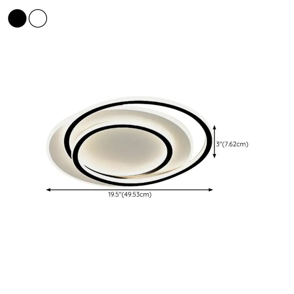 Plafonnier LED encastré moderne avec variateur à trois niveaux