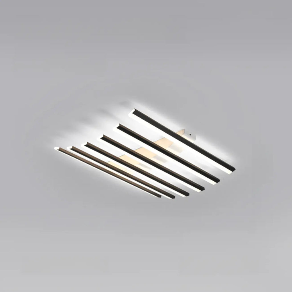 Plafonnier semi-encastré géométrique à LED avec abat-jour en acrylique