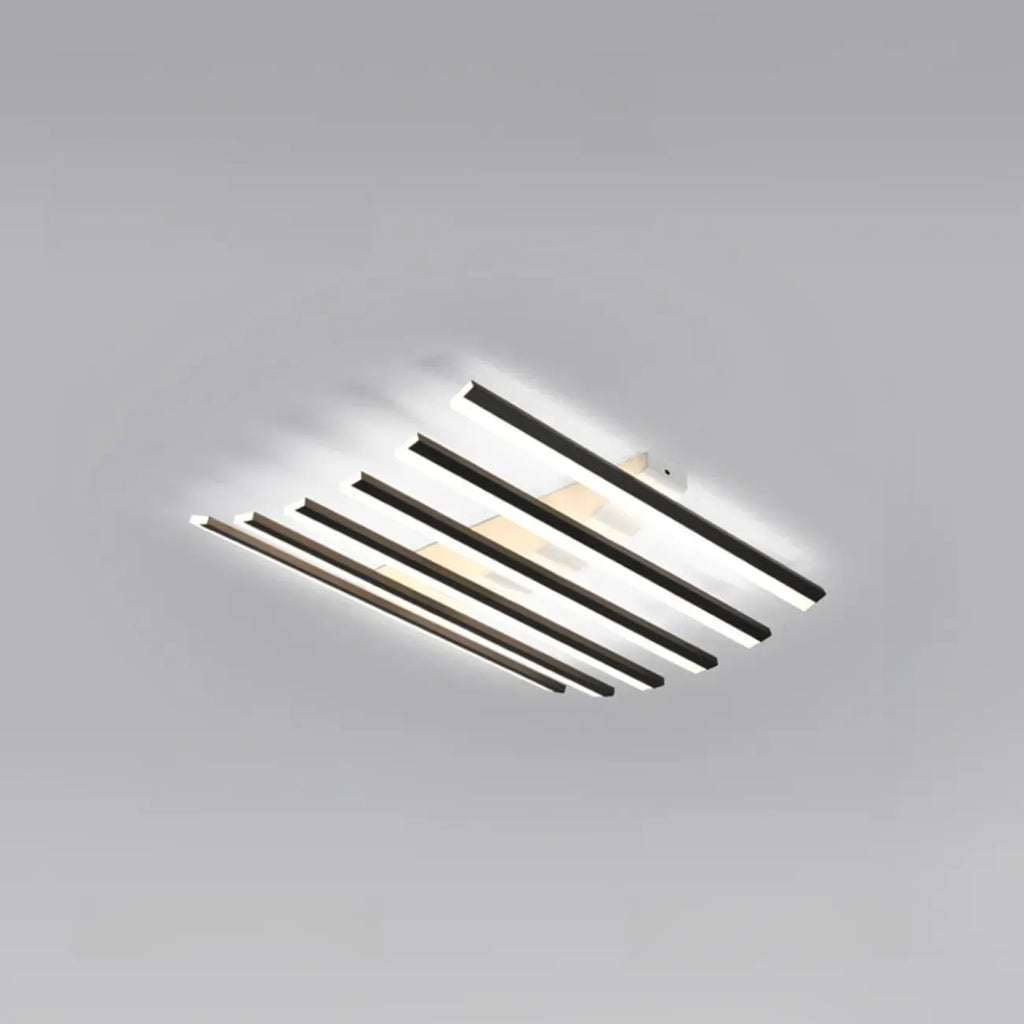 Plafonnier semi-encastré géométrique à LED avec abat-jour en acrylique