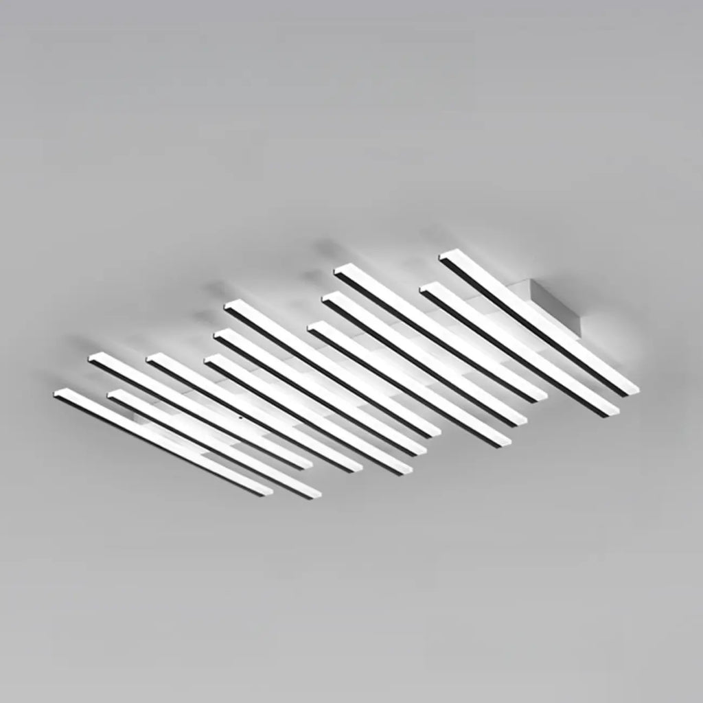 Plafonnier semi-encastré géométrique à LED avec abat-jour en acrylique