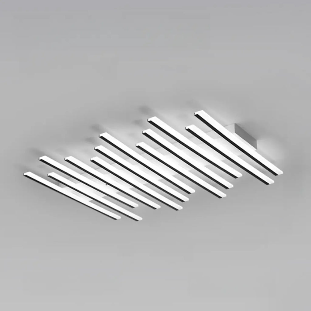 Plafonnier semi-encastré géométrique à LED avec abat-jour en acrylique