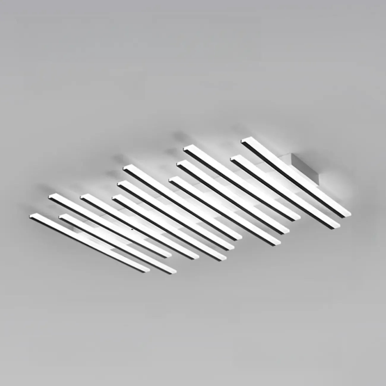 Plafonnier semi-encastré géométrique à LED avec abat-jour en acrylique