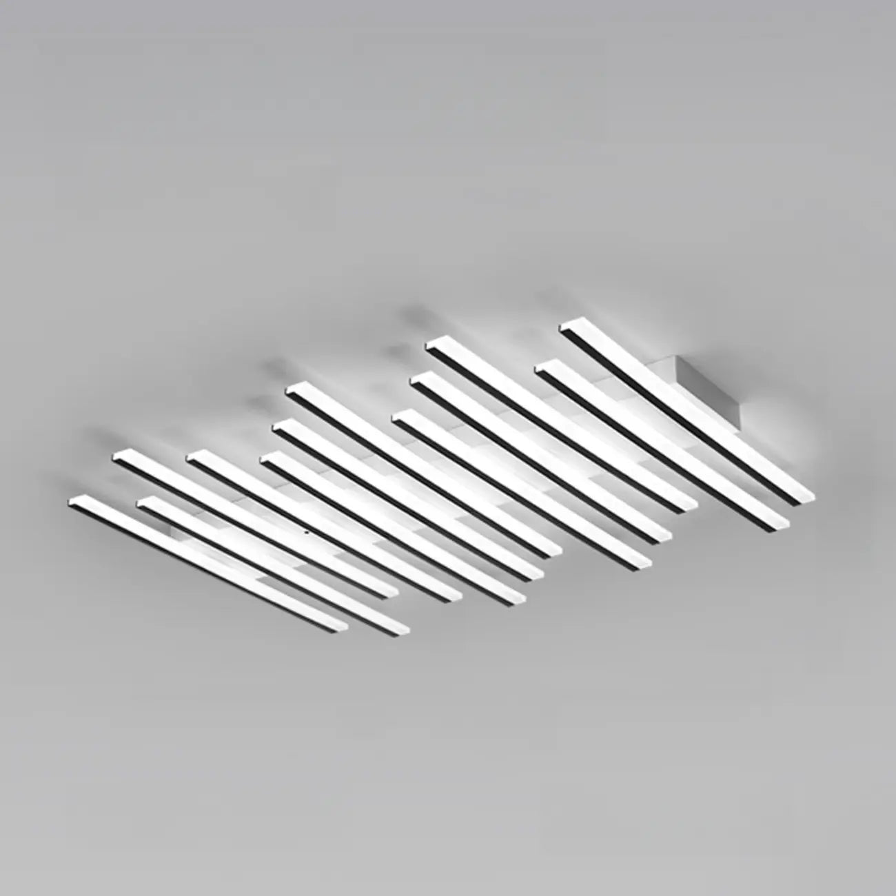 Plafonnier semi-encastré géométrique à LED avec abat-jour en acrylique