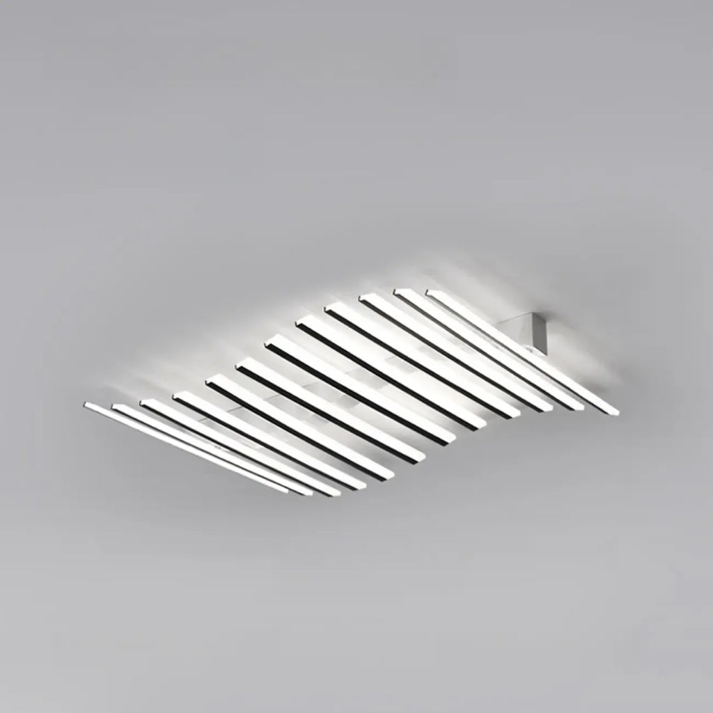 Plafonnier semi-encastré géométrique à LED avec abat-jour en acrylique