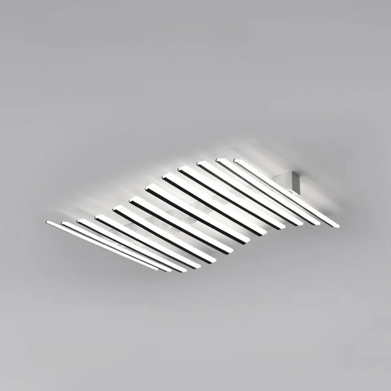 Plafonnier semi-encastré géométrique à LED avec abat-jour en acrylique