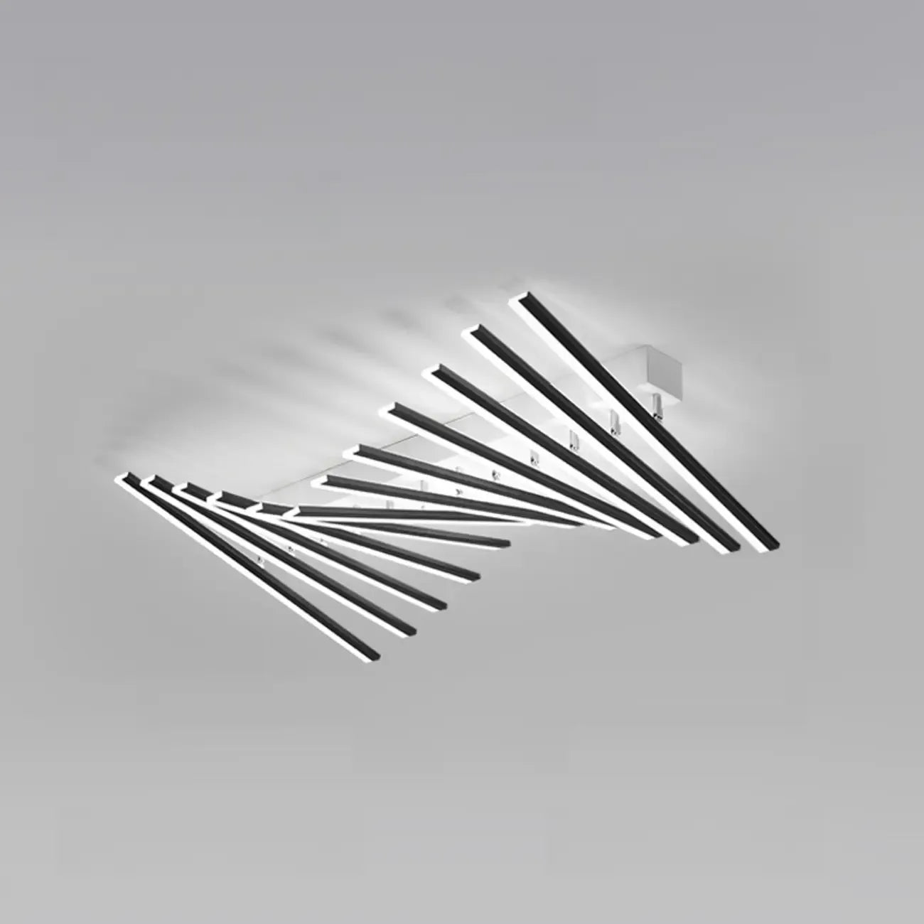 Plafonnier semi-encastré géométrique à LED avec abat-jour en acrylique