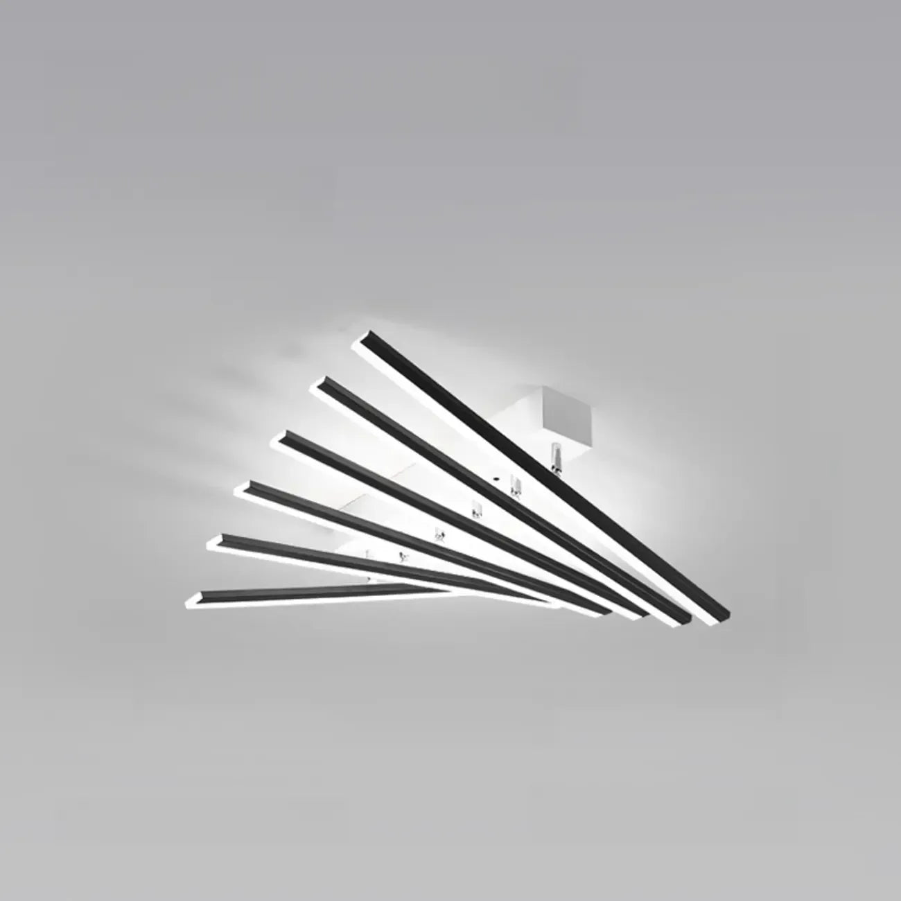 Plafonnier semi-encastré géométrique à LED avec abat-jour en acrylique