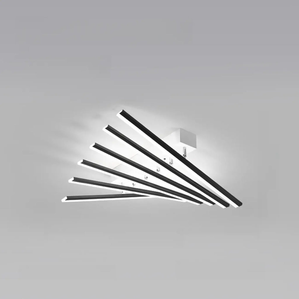 Plafonnier semi-encastré géométrique à LED avec abat-jour en acrylique