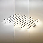 Plafonnier semi-encastré géométrique à LED avec abat-jour en acrylique