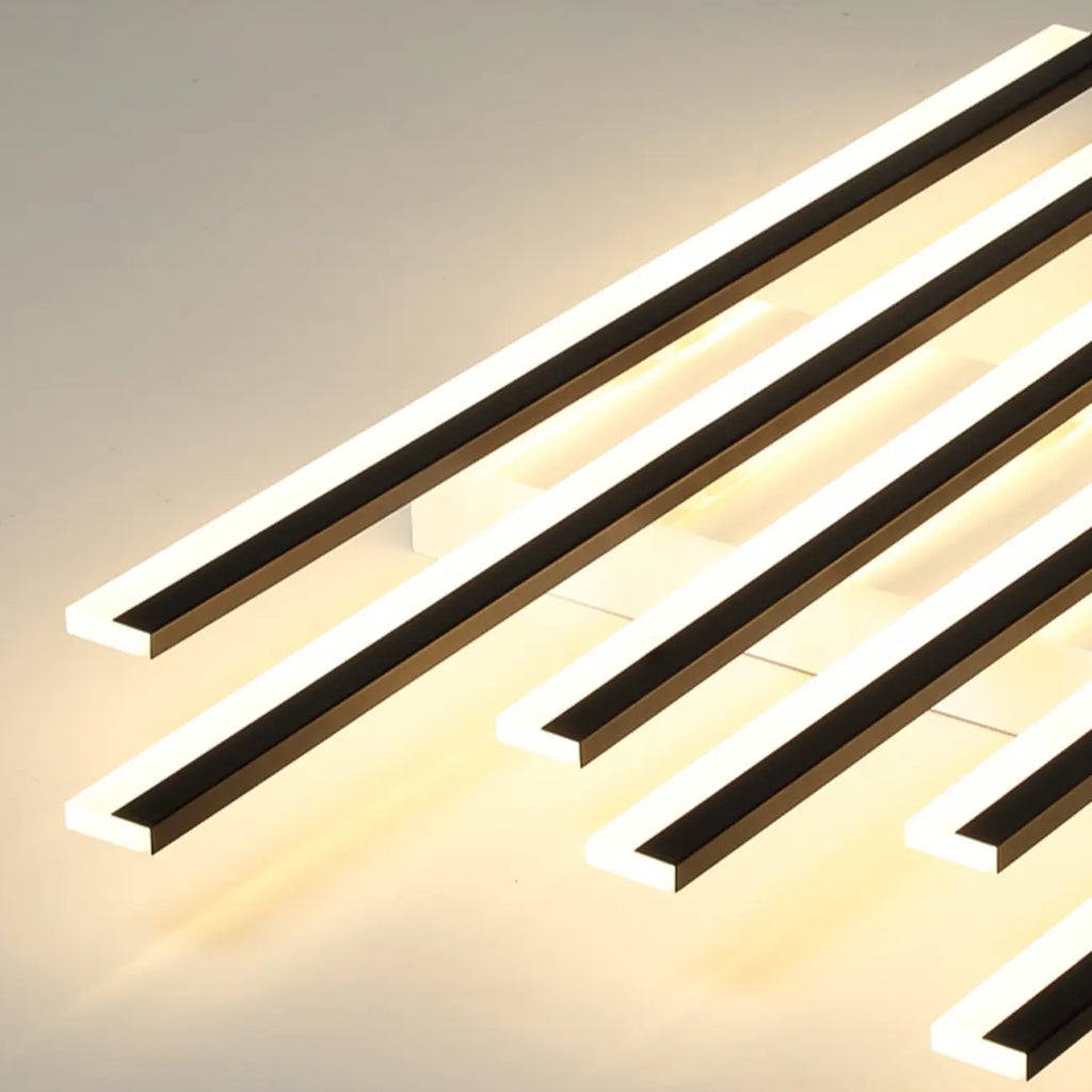 Plafonnier semi-encastré géométrique à LED avec abat-jour en acrylique