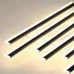 Plafonnier semi-encastré géométrique à LED avec abat-jour en acrylique