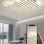 Plafonnier semi-encastré géométrique à LED avec abat-jour en acrylique