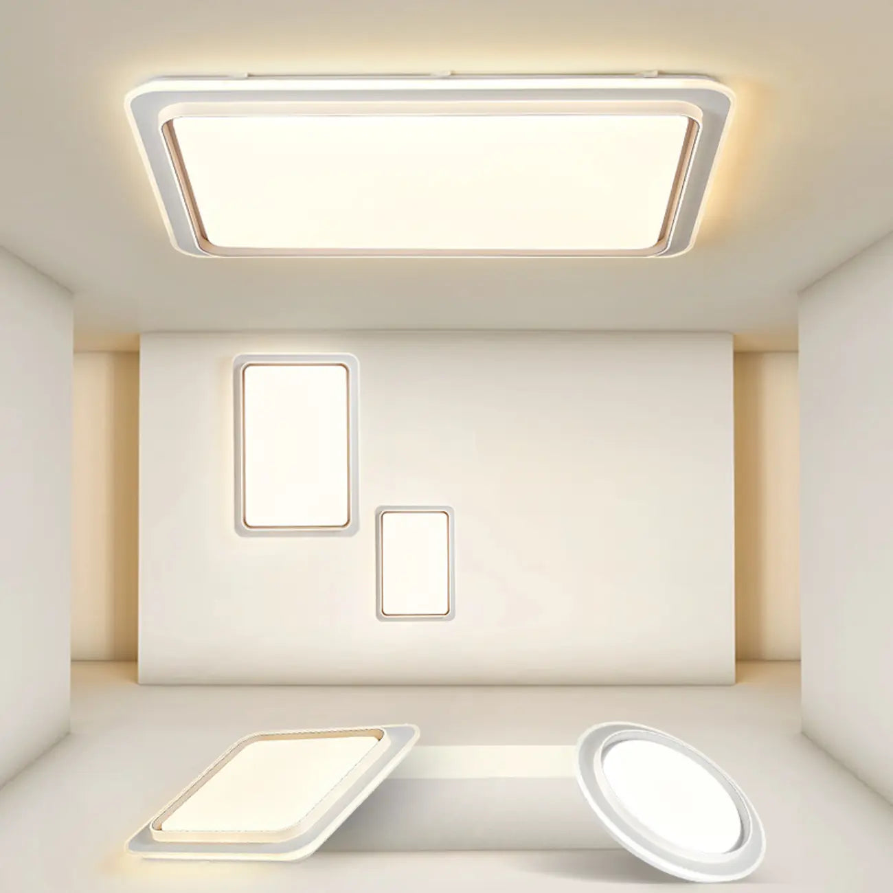 Plafonnier LED moderne à 3 lumières pour usage résidentiel
