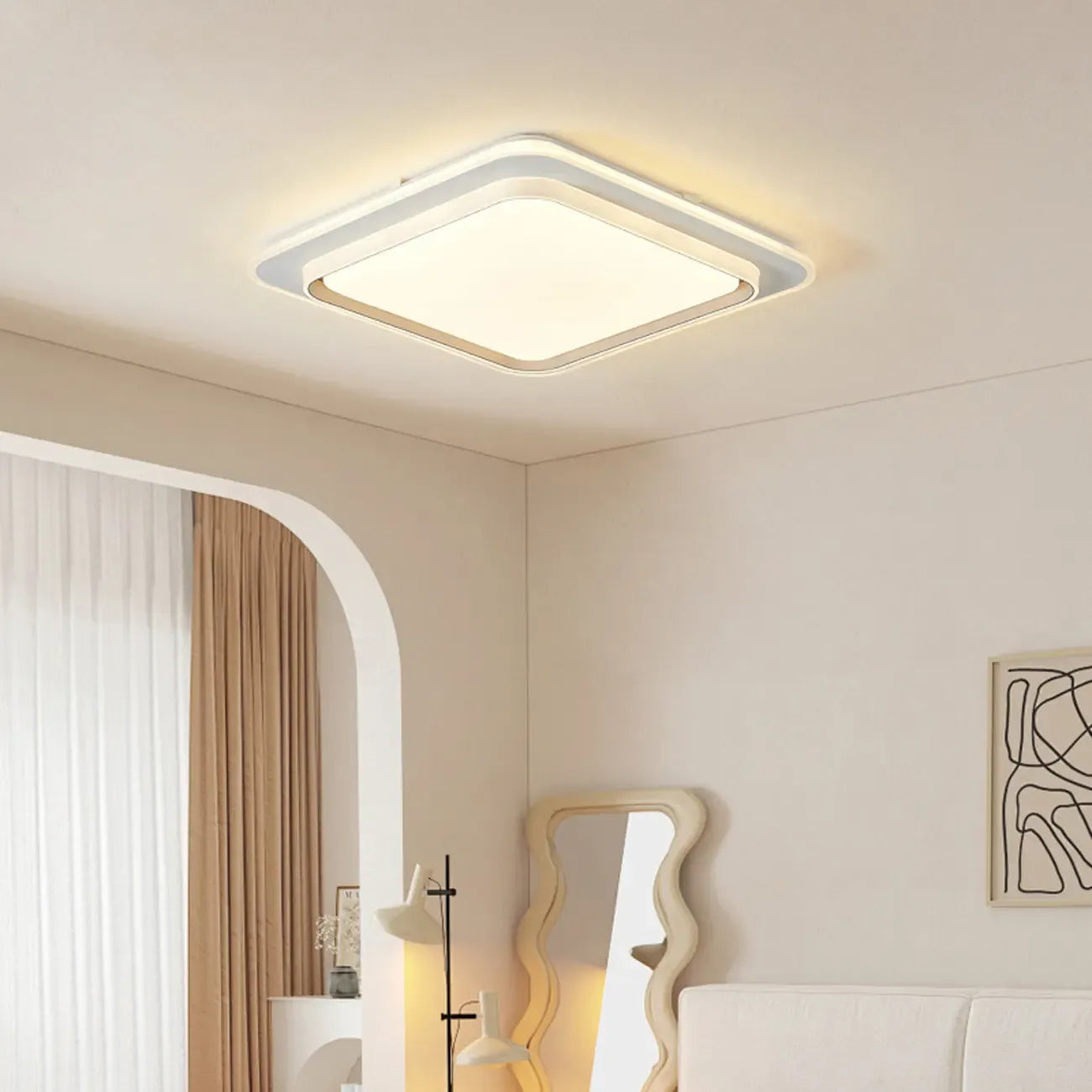 Plafonnier LED moderne à 3 lumières pour usage résidentiel