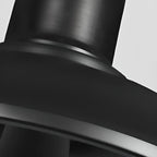 Plafonnier semi-encastré industriel à LED avec abat-jour en fer noir