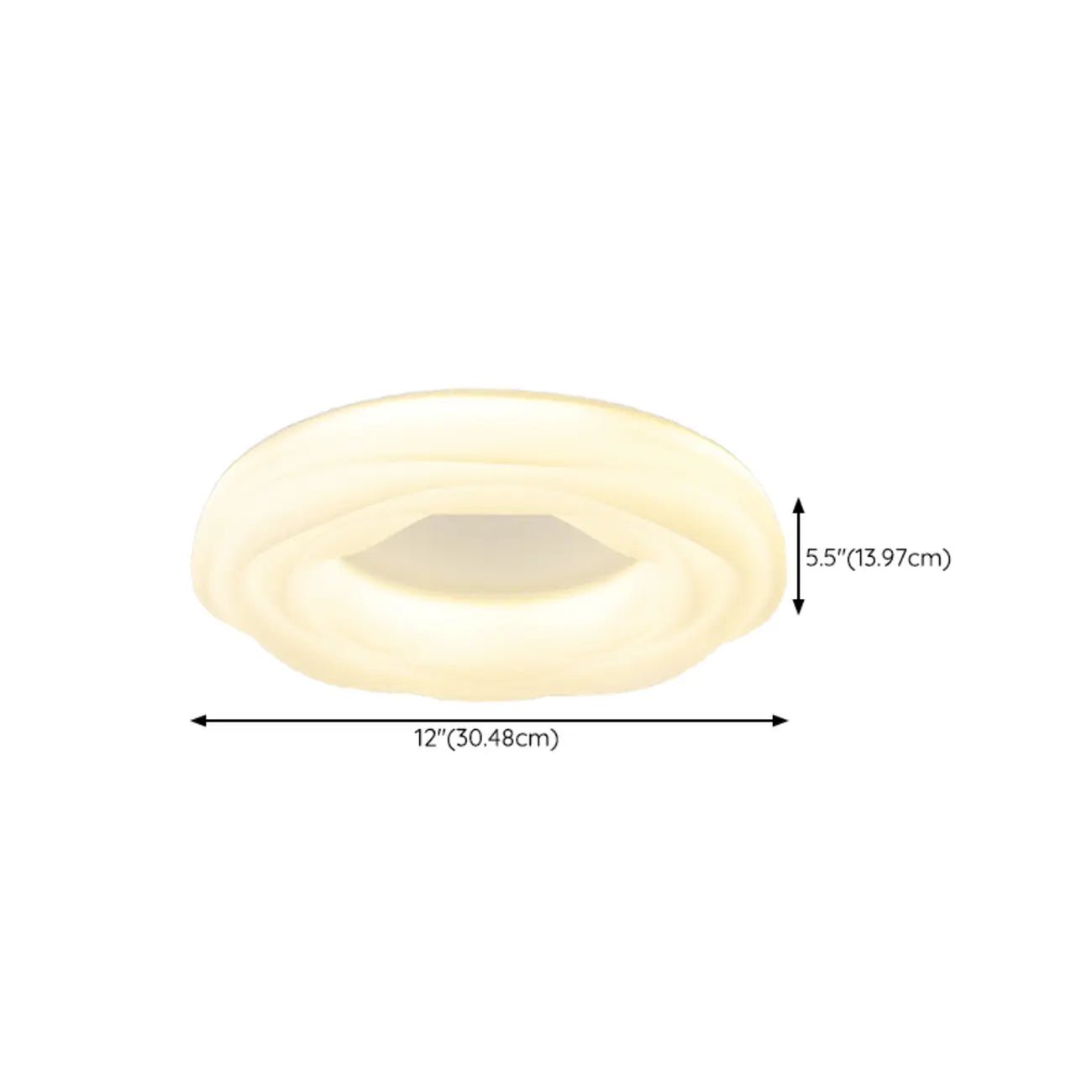 Plafonnier circulaire moderne à intensité variable pour chambre à coucher