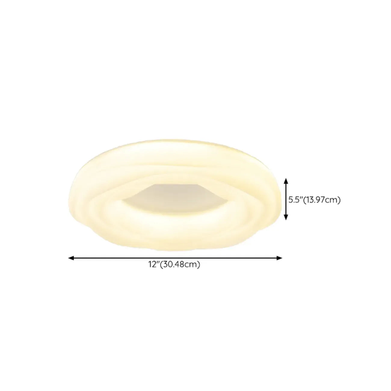 Plafonnier circulaire moderne à intensité variable pour chambre à coucher