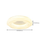Plafonnier circulaire moderne à intensité variable pour chambre à coucher