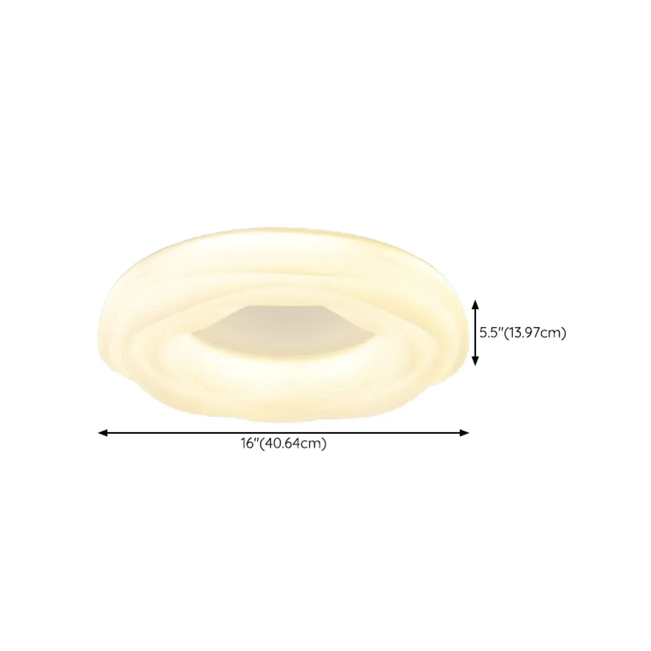 Plafonnier circulaire moderne à intensité variable pour chambre à coucher