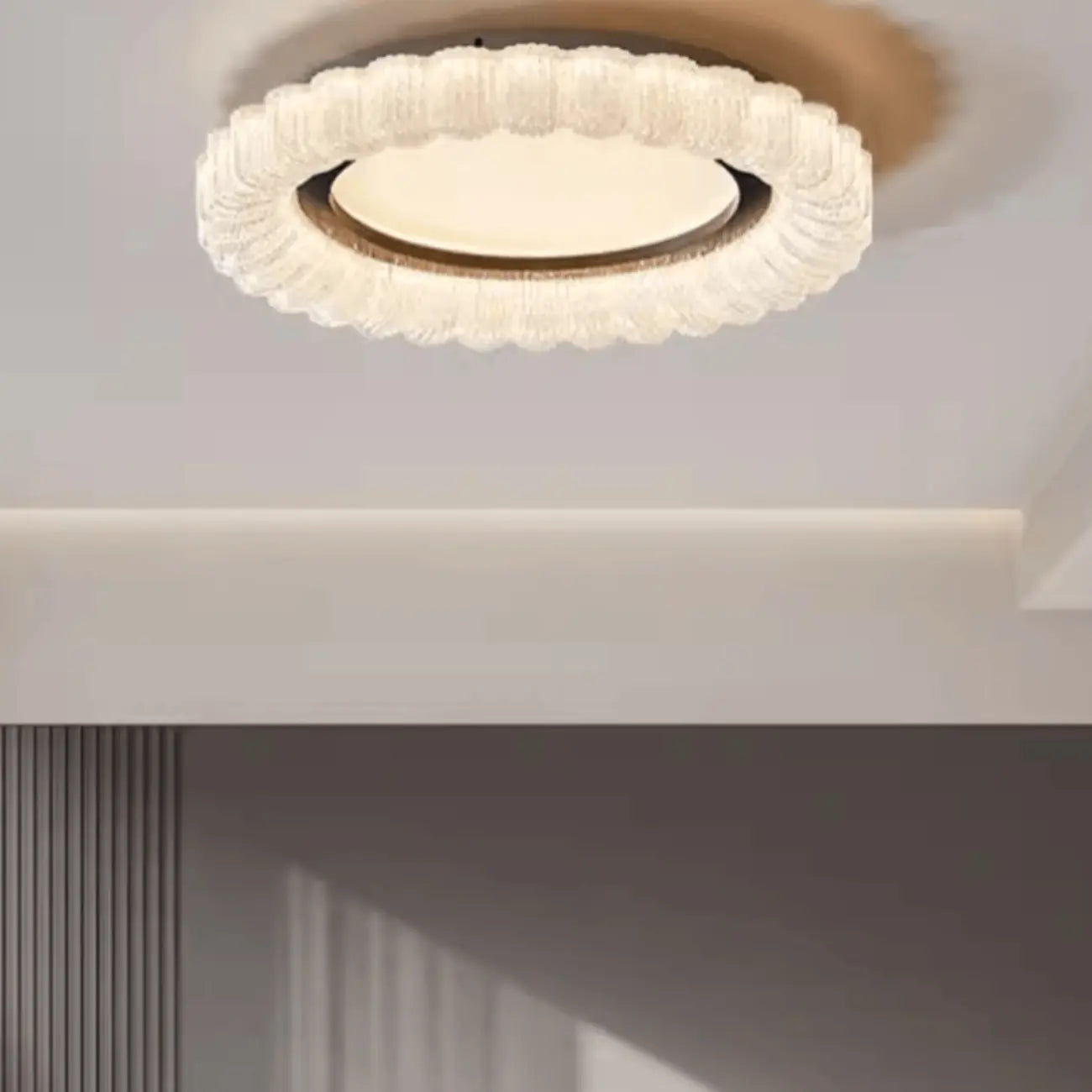 Plafonnier LED circulaire encastré à intensité variable pour salon