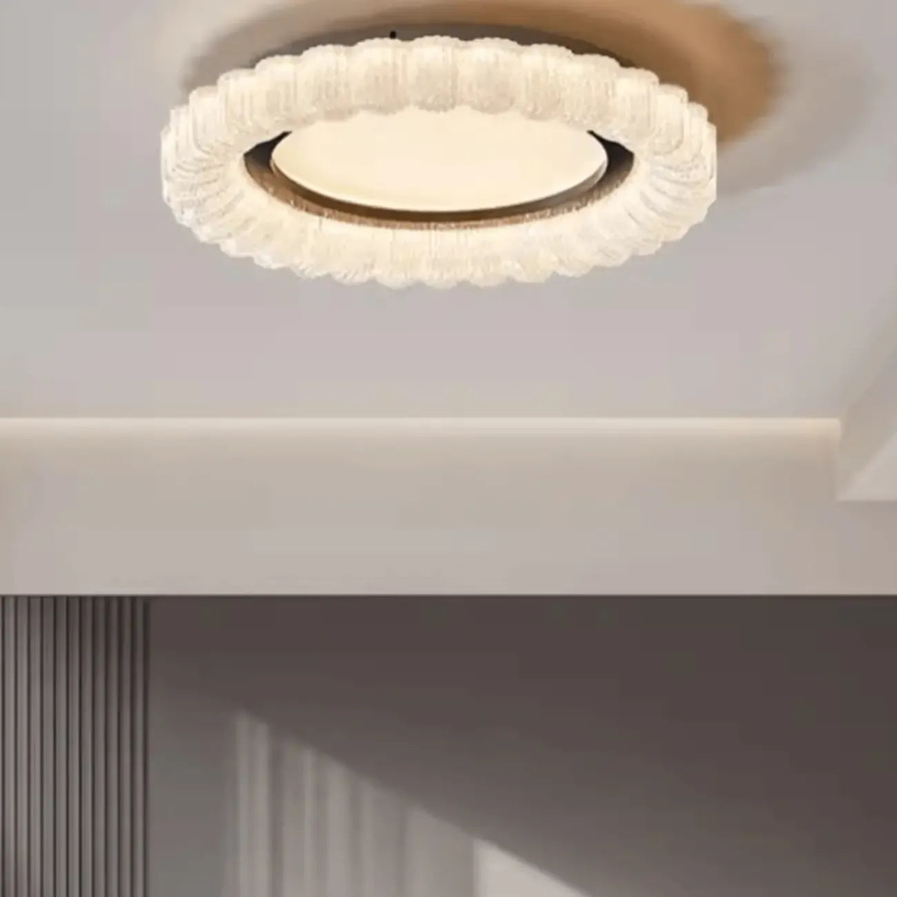 Plafonnier LED circulaire encastré à intensité variable pour salon