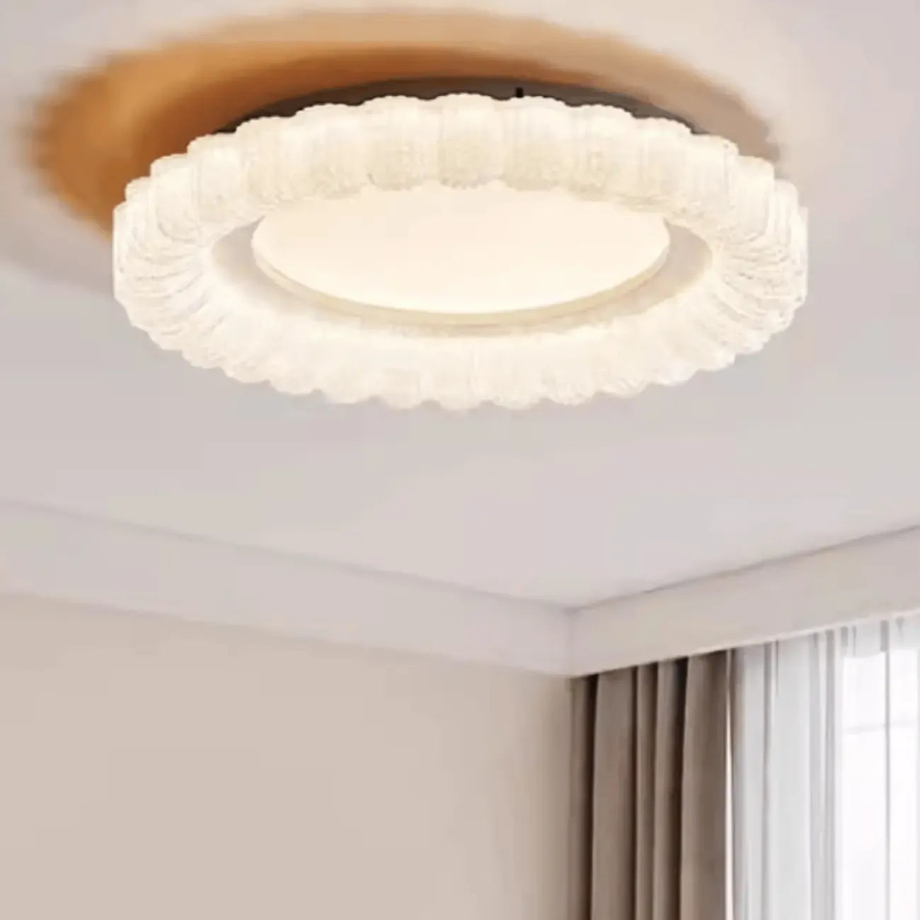 Plafonnier LED circulaire encastré à intensité variable pour salon