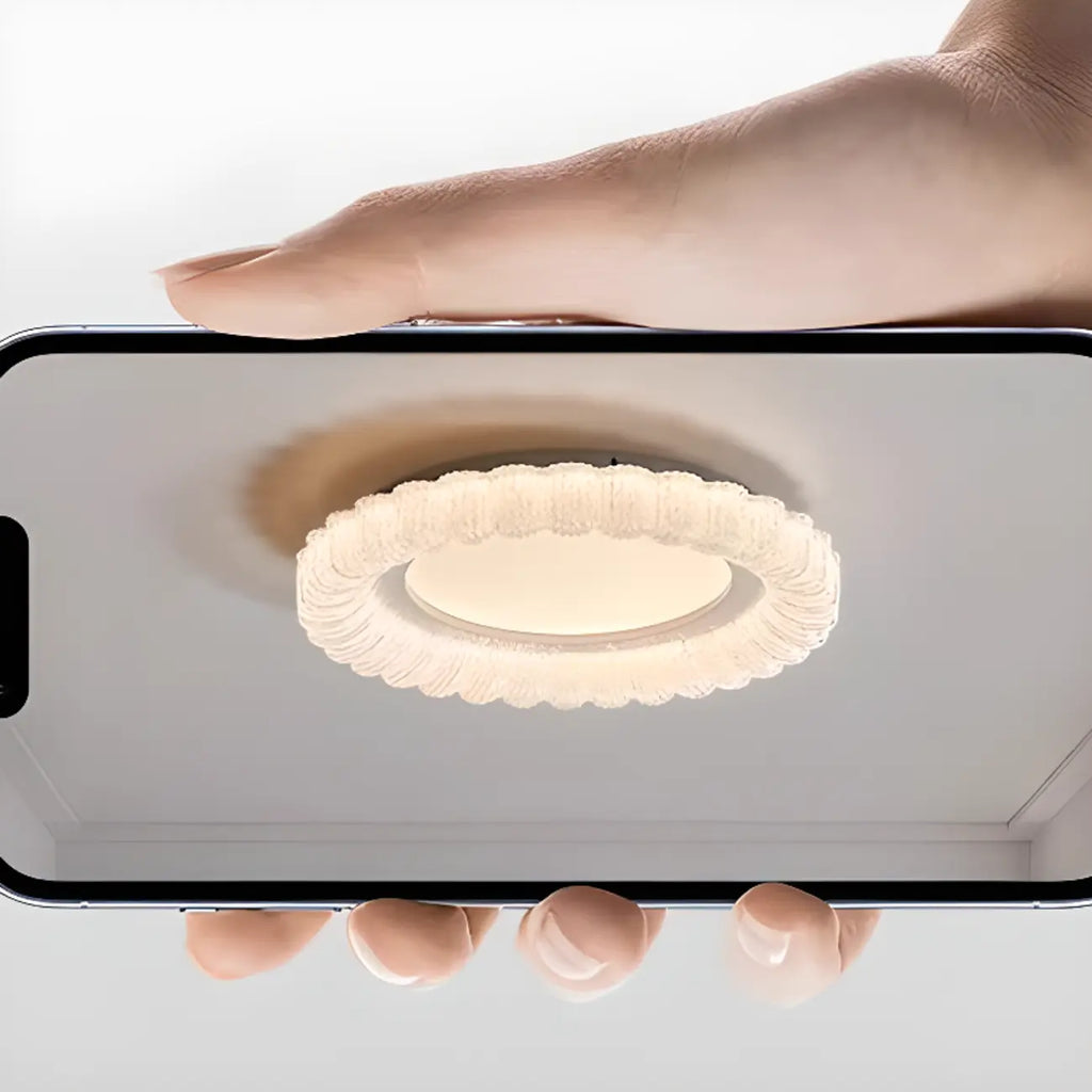 Plafonnier LED circulaire encastré à intensité variable pour salon