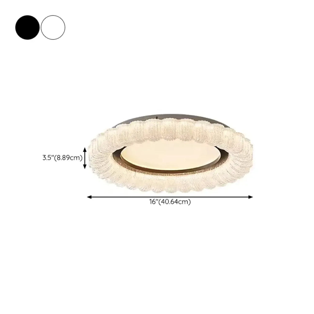 Plafonnier LED circulaire encastré à intensité variable pour salon