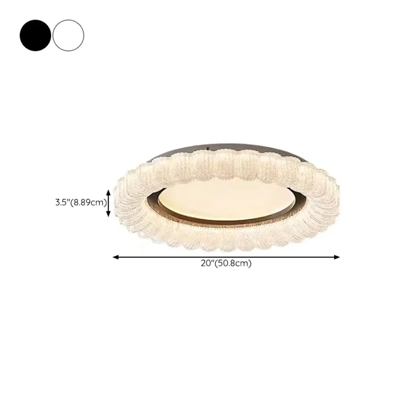 Plafonnier LED circulaire encastré à intensité variable pour salon
